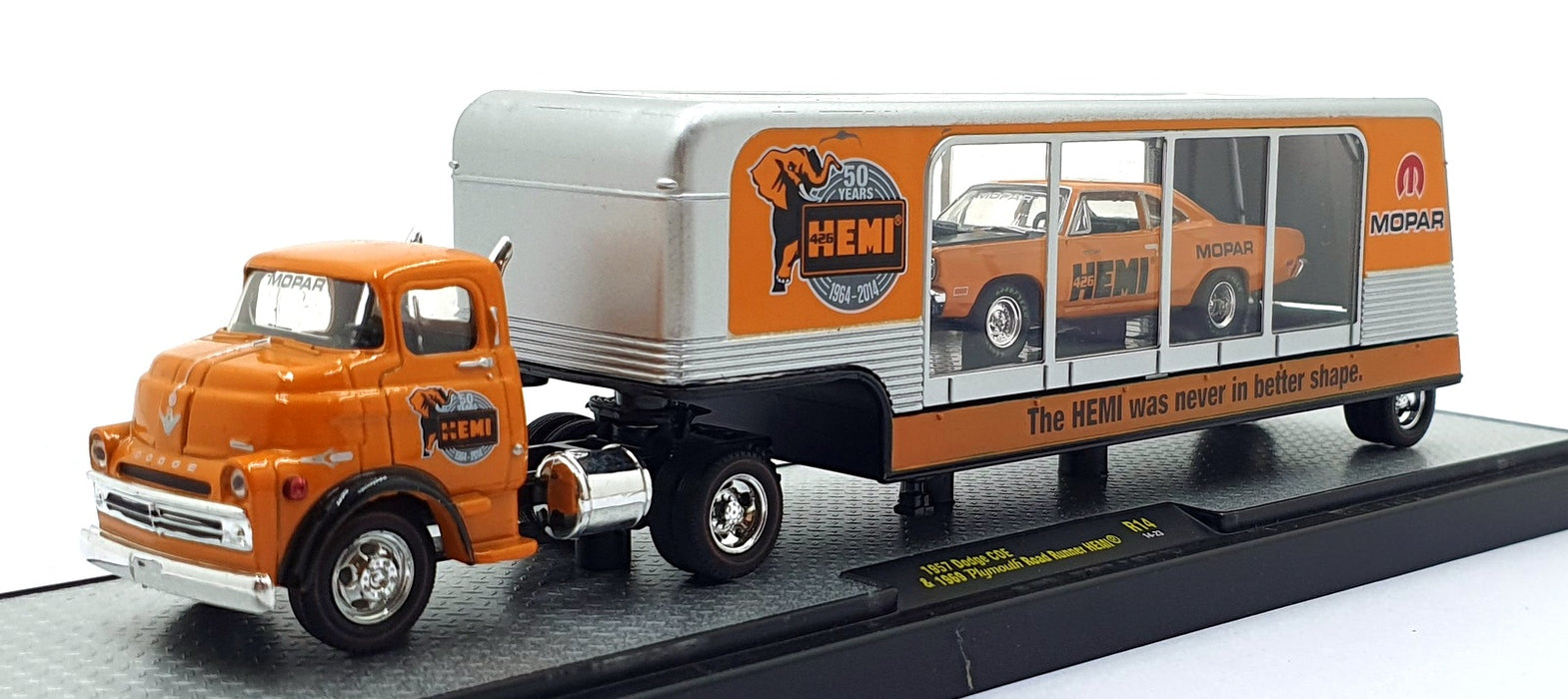 Castline M2 Machines 1/64 Scale R14 - 1957 Dodge COE & 1969 Road Runner HEMI