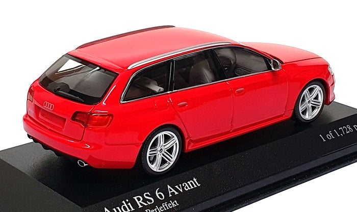 Minichamps 1/43 Scale 400 017210 - 2007 Audi RS 6 Avant - Met. Red
