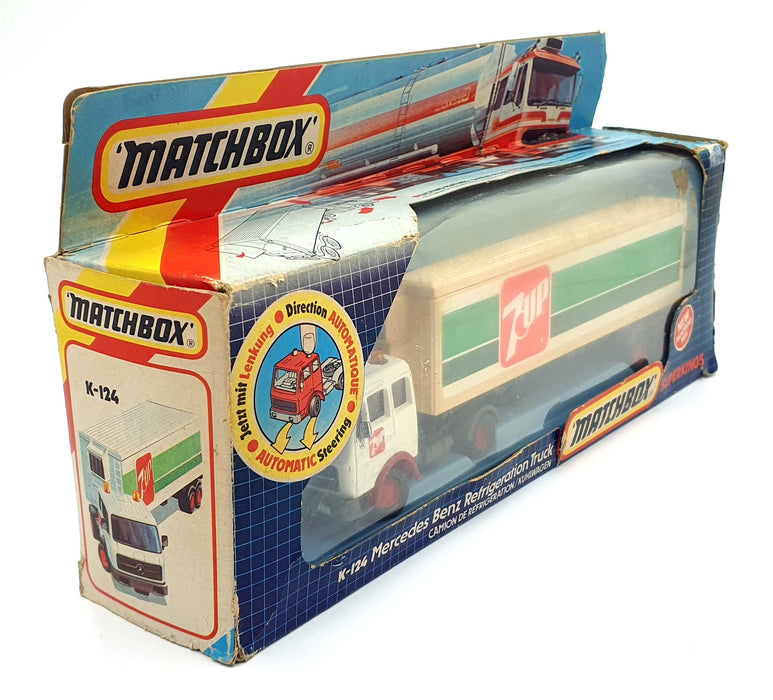 Matchbox Appx 27cm Long K-124 - Mercedes Benz Fridge Truck (7UP) White