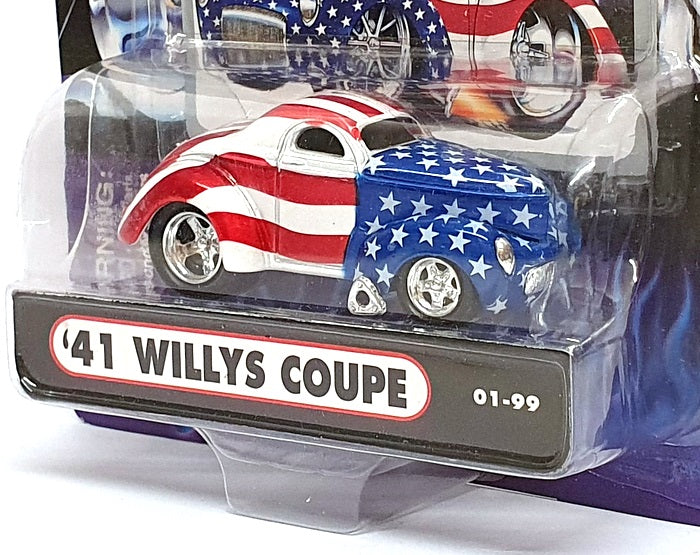 Muscle Machines 1/64 Scale 71151 02-35 - 1941 Willys Coupe - Stars & Stripes