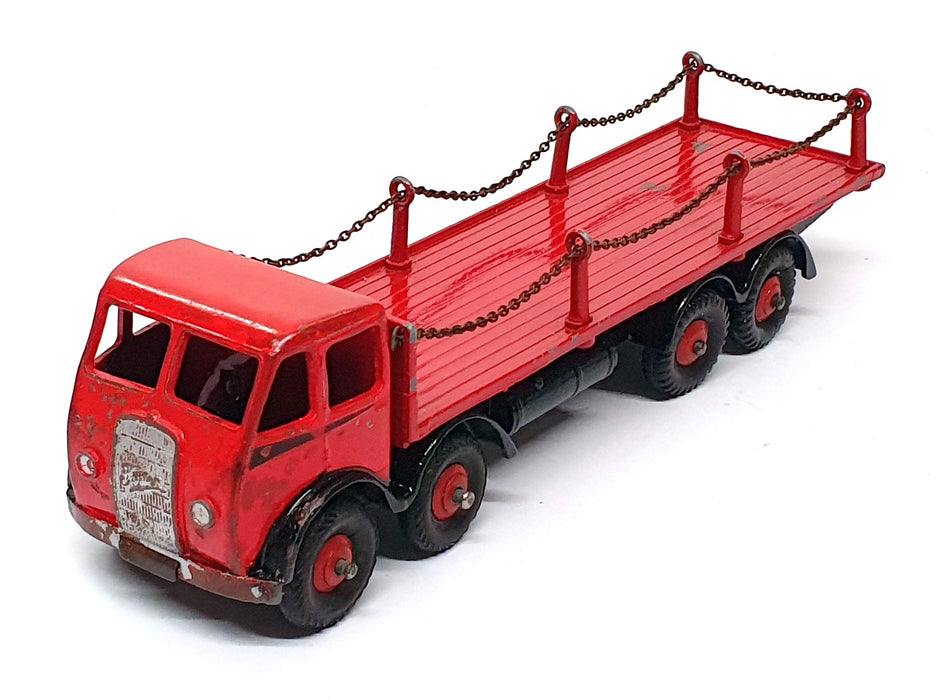 Dinky Supertoys 905 - Foden Flat Truck With Chains - Red