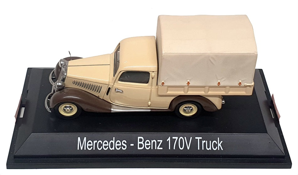 Schuco 1/43 Scale 02262 - Mercedes Benz 170V Truck - Cream/Brown