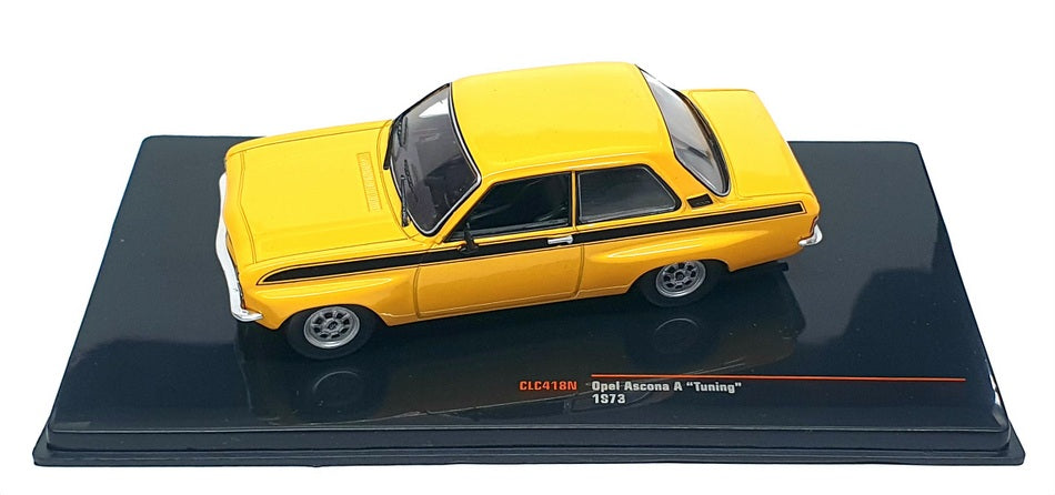 Ixo 1/43 Scale Diecast CLC418N - 1973 Opel Ascona A - Yellow