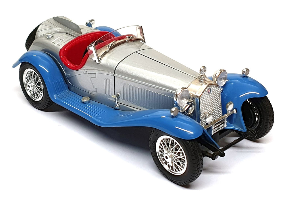 Burago 1/18 Scale 26725L - 1932 Alfa Romeo 2300 Spider - Silver/Blue