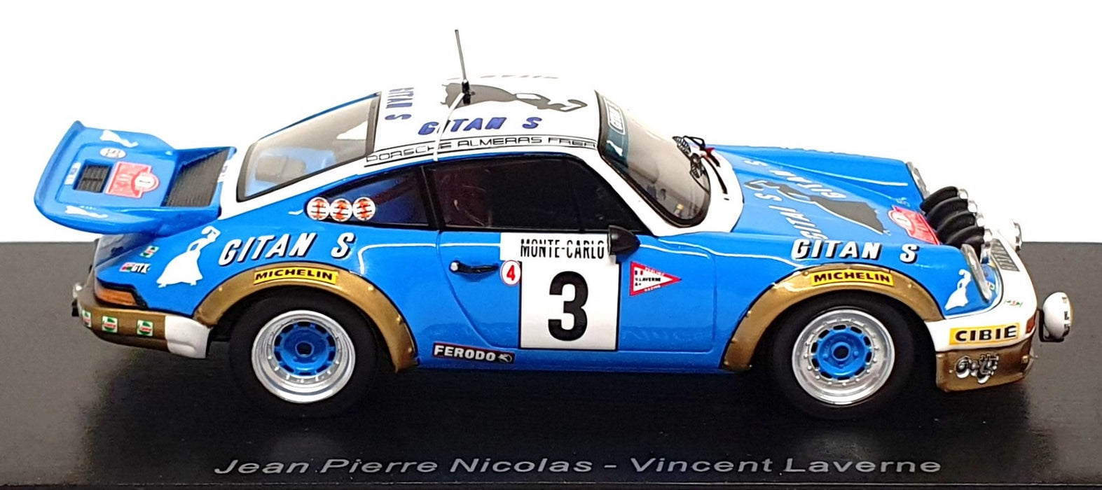 Spark 1/43 Scale S6639 - Porsche 911 RS 2.7 #3 Winner Monte Carlo Rally 1978