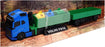 Maisto 11682 - Volvo FH16 Double Trailer With Load - Blue/Green