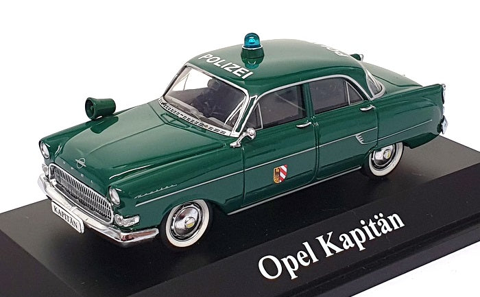 Schuco 1/43 Scale Diecast 02632 - Opel Kapitan Polizei - Green