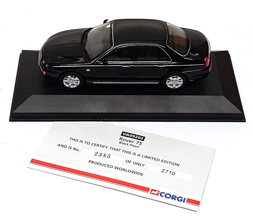 Vanguards 1/43 Scale Diecast VA09202 - Rover 75 - Black Pearl