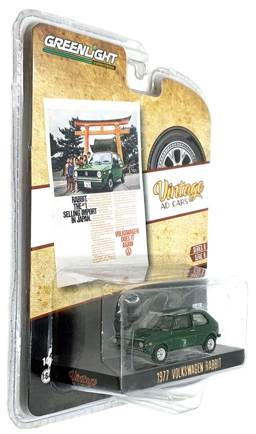 Greenlight 1/64 Scale 39090-E - 1977 Volkswagen Rabbit - Green