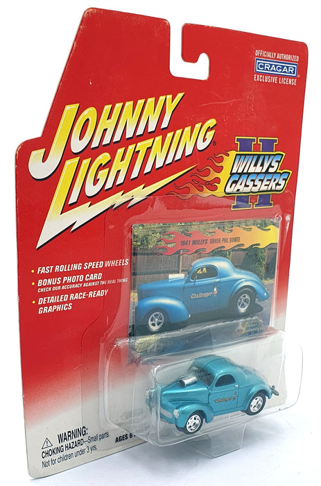 Johnny Lightning 1/64 Scale 365-01 Willy's Gassers 1941 Willy's Quinto Met. Blue