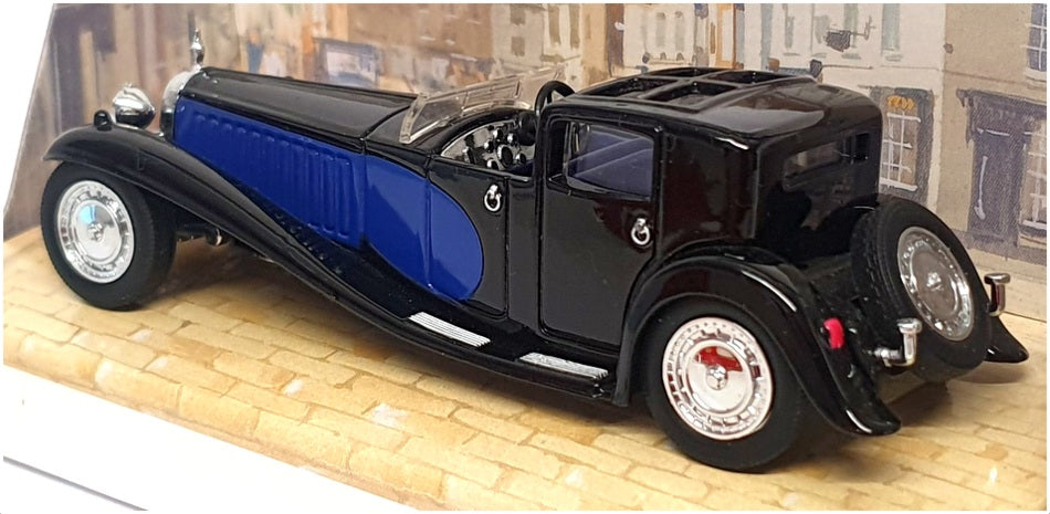 Matchbox Appx 12cm Long Diecast YY45 - Bugatti Royale - Black/Blue