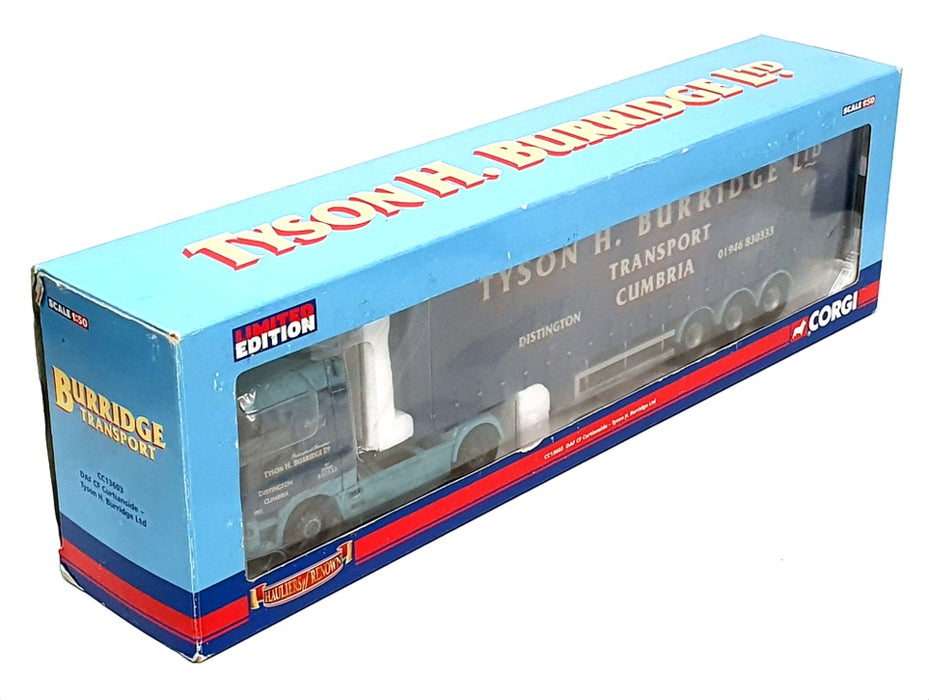 Corgi 1/50 Scale CC13603 - DAF CF Curtainside (Tyson H. Burridge Ltd) Blue