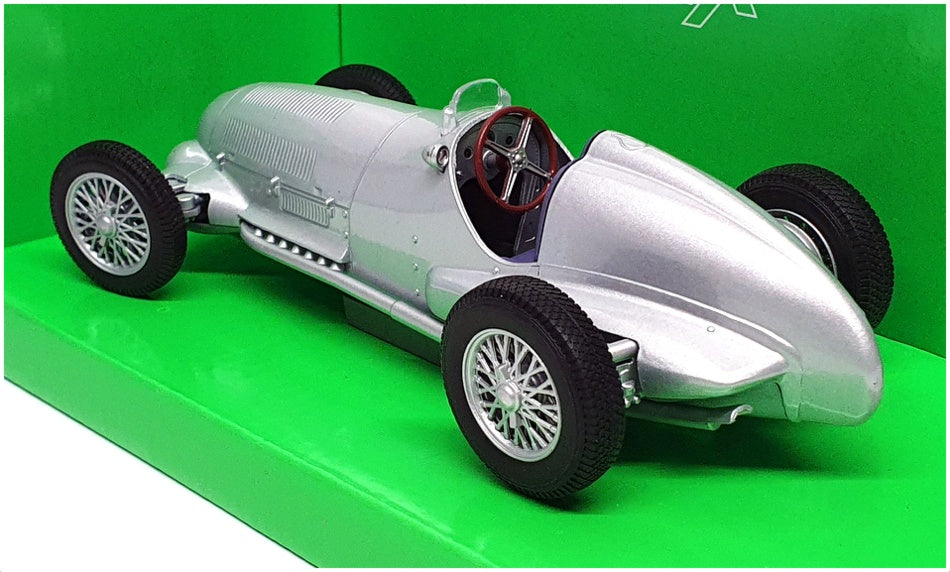 Welly 1/24 Scale Diecast 24109W - 1937 Mercedes Benz W125 - Silver