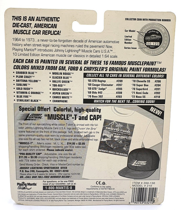 Johnny Lightning 1/64 Scale 200-130 - Muscle Cars 1972 Chevrolet Nova SS - Pink