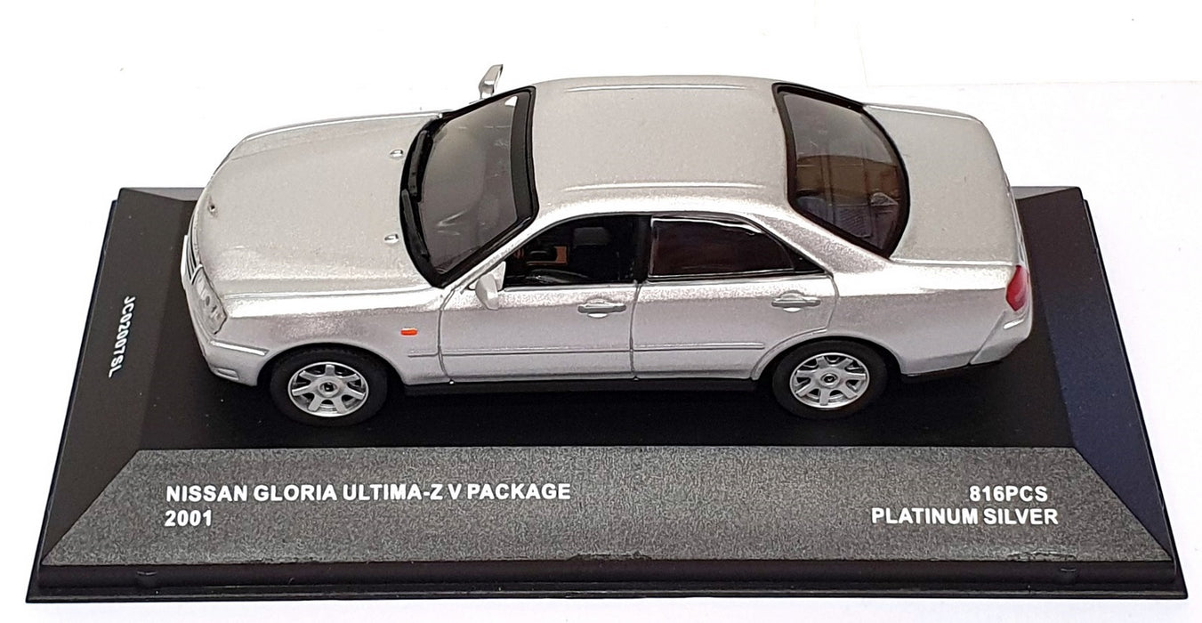 J Collection 1/43 Scale JC02007SL - 2001 Nissan Gloria Ultima-Z Platinum Silver