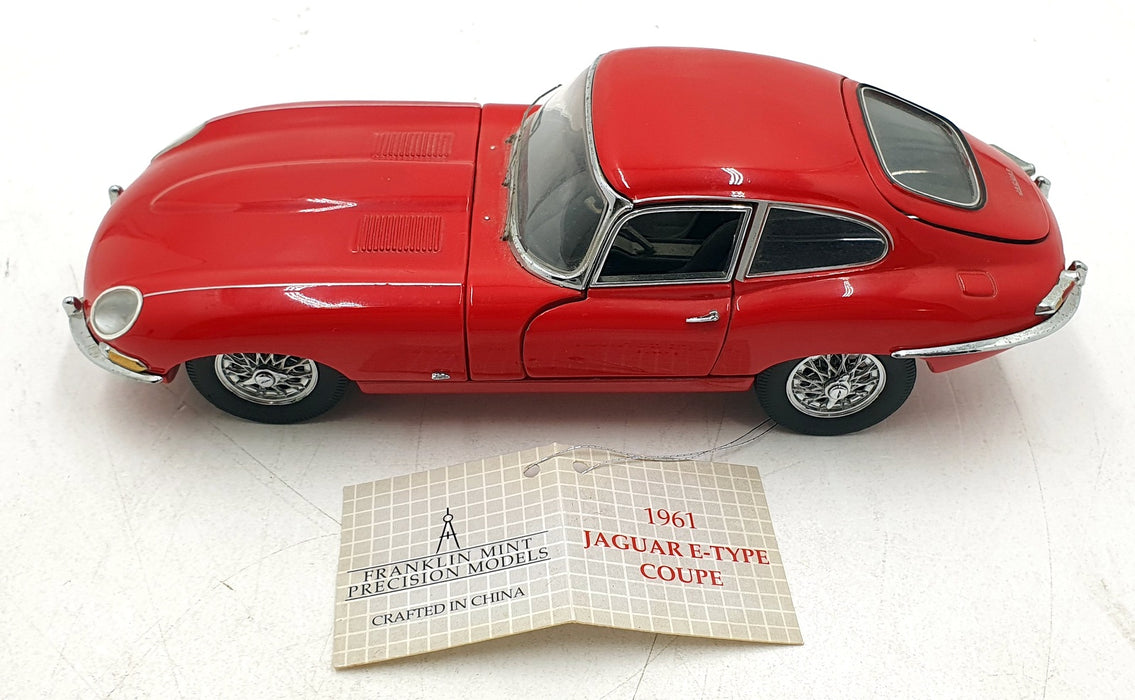 Franklin Mint 1/24 Scale Diecast 7125F - 1961 Jaguar E-Type Coupe - Red