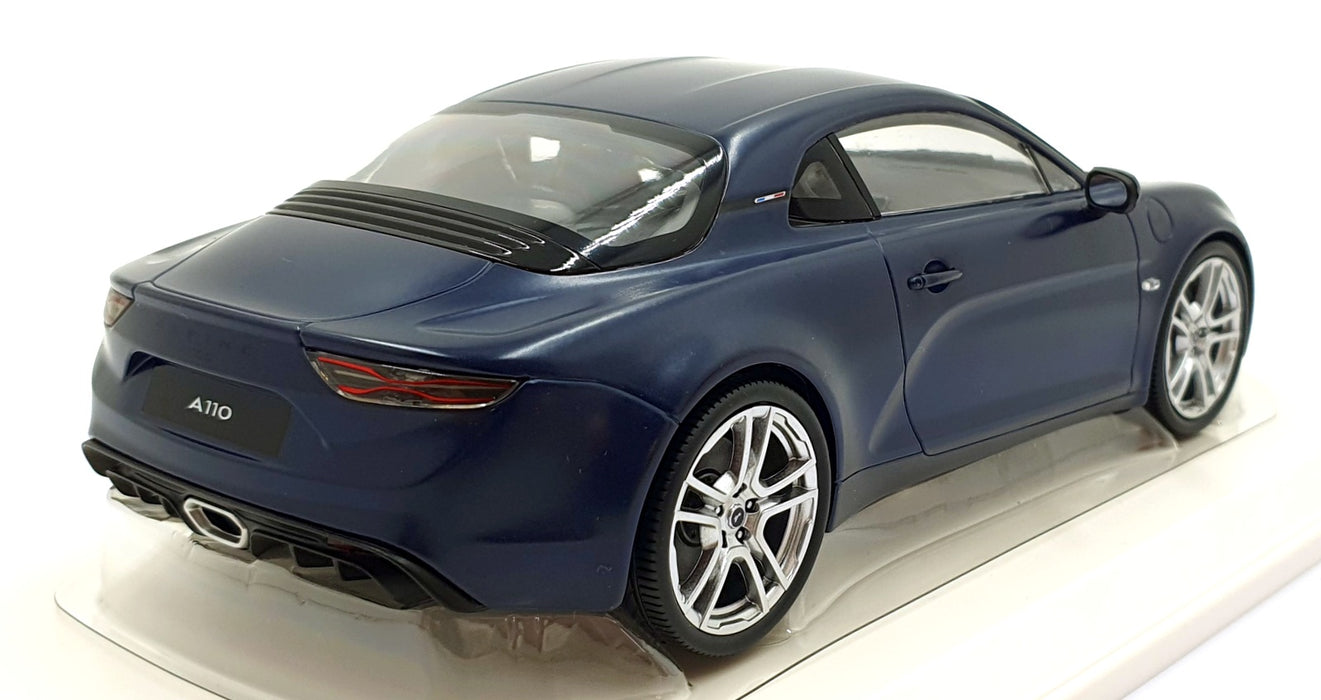 Norev 1/18 Scale Diecast 185444 - 2025 Alpine A110S - Mat. Storm Blue