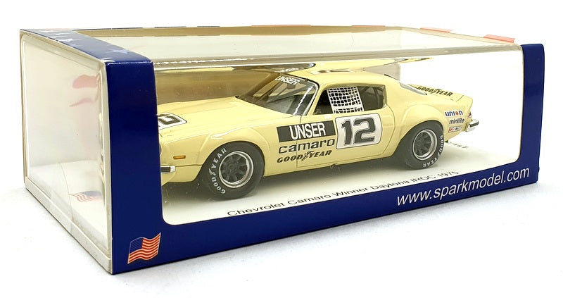 Spark 1/43 Scale US228 - Chevrolet Camaro #12 1st Daytona IROC 1975
