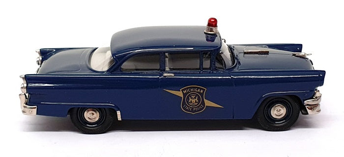 Brooklin 1/43 Scale BRK23AA - 1956 Ford Mainline 2Dr Michigan State Police Blue