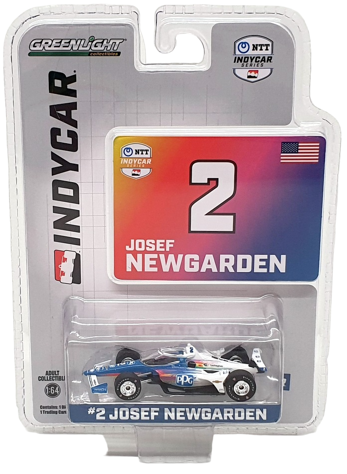Greenlight 1/64 Scale 11595 - NTT Indycar Series #2 J. Newgarden - Blue/White