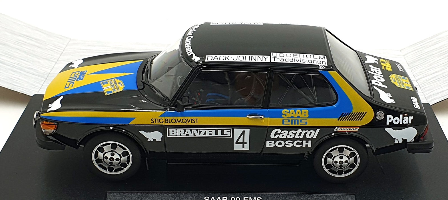 MCG 1/18 Scale Diecast MCG18826R - Saab 99 EMS Swedish Rally #4 1977