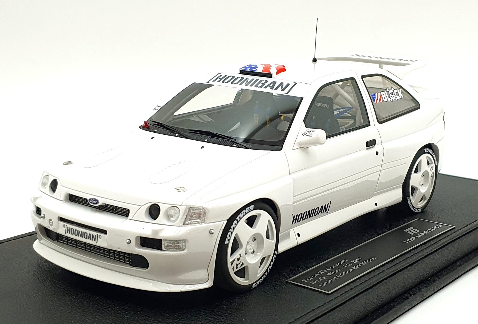 Top Marques 1/18 Scale Resin TOP147A 2017 Ford Escort RS Cosworth #43 T.G White