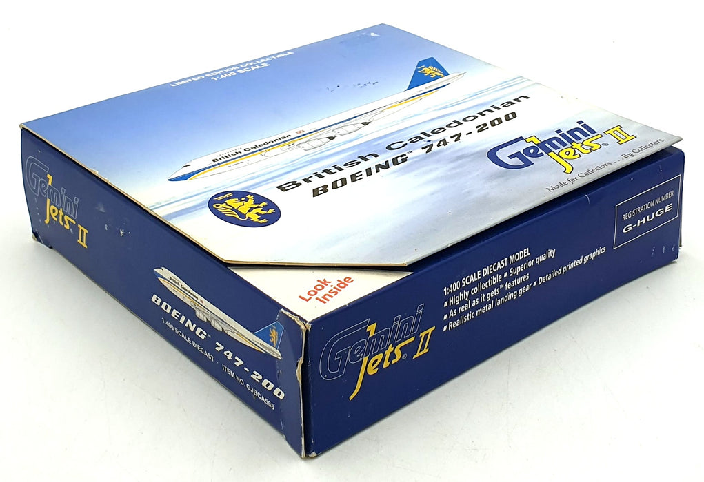 Gemini Jets 1/400 Scale GJBCA568 - British Caledonian Boeing 747-200 Aircraft
