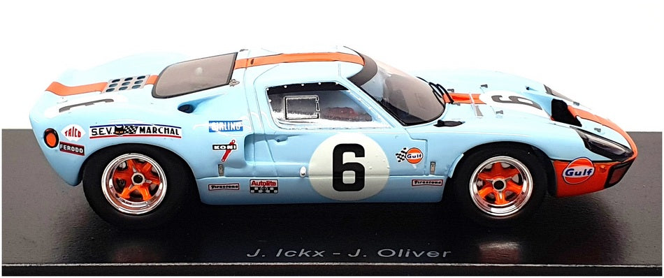 Spark 1/43 Scale 43LM69 - Ford GT40 Winner #6 24H Le Mans 1969 - Lt Blue/Orange