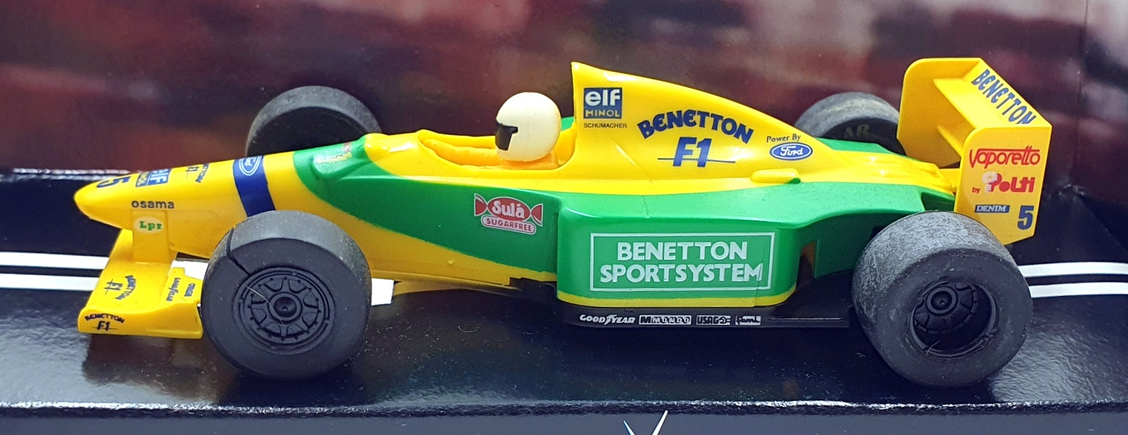Scalextric 1/32 Scale Slotcar C142 - Ford Benetton B193 #5 - White Helmet