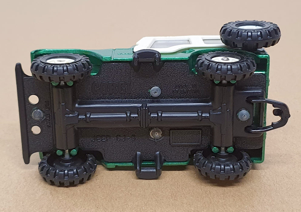 Corgi 9.5cm Long Original Diecast 419 - C-J5 Jeep - Met. Green/White