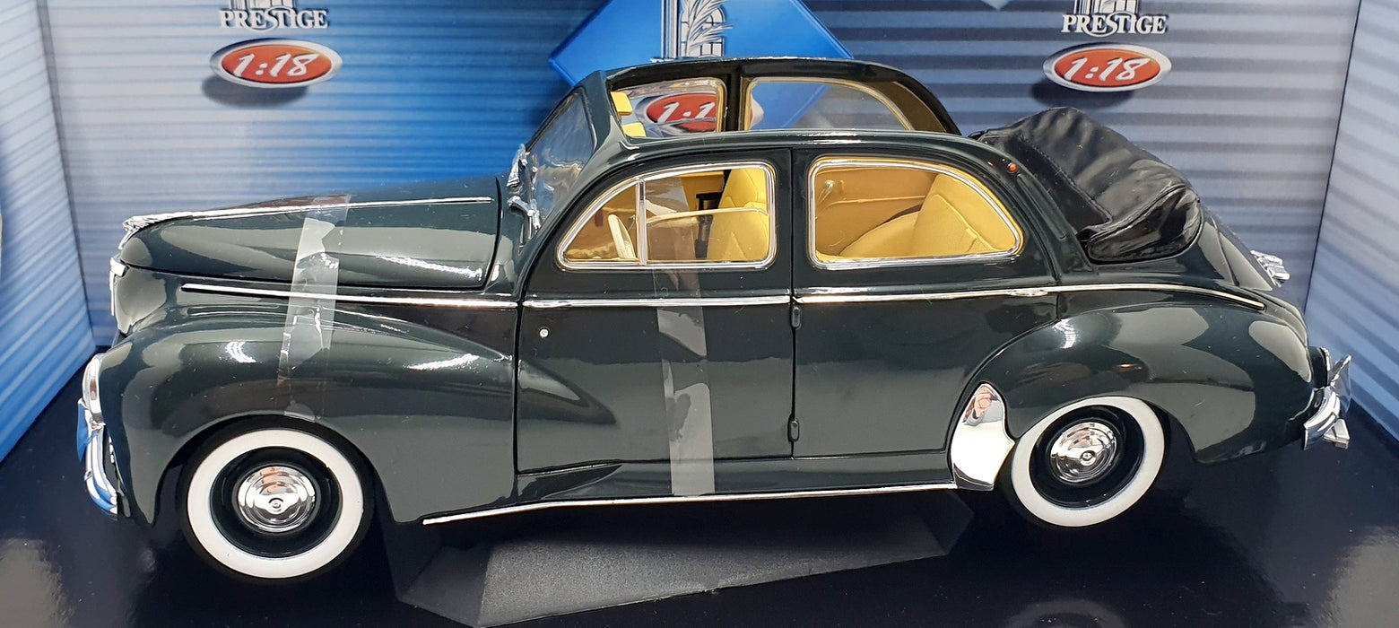 Solido 1/18 Scale Diecast 8156 - Peugeot 203 Decouvrable 1954 - Dark Grey