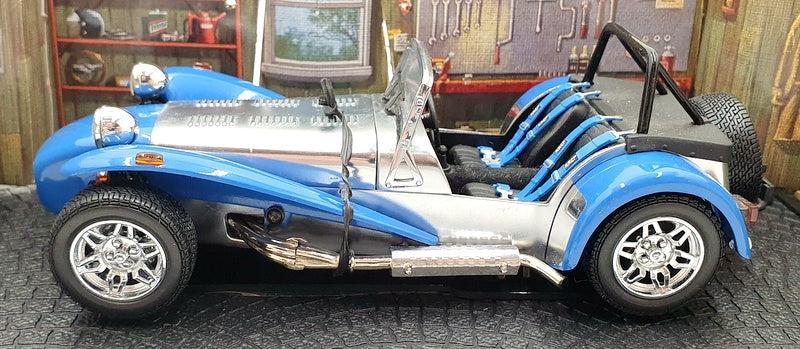 Kyosho 1/18 scale Diecast 7020BL - Caterham Super Seven Clam Shell Wing Blue