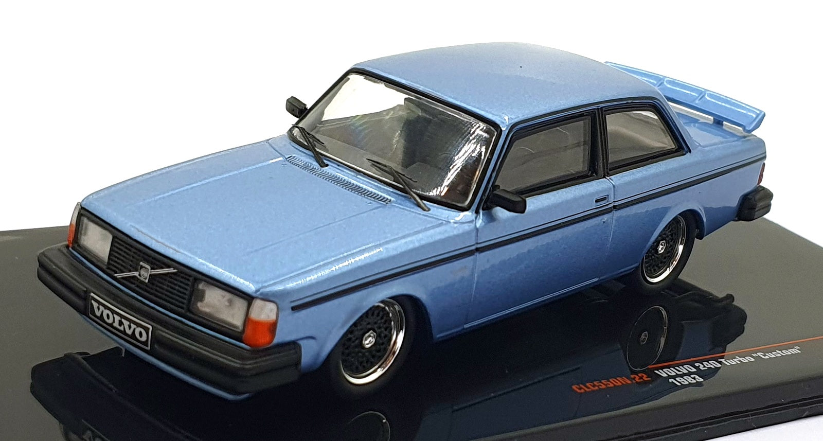 Ixo 1/43 Scale CLC550N.22 - 1983 Volvo 240 Turbo "Custom" - Met. Blue