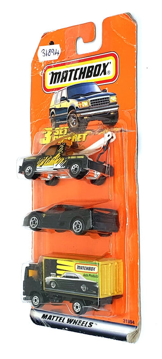 Matchbox Diecast 31894 - 3 Piece Pack GMC Wrecker Ferrari & Volvo Truck