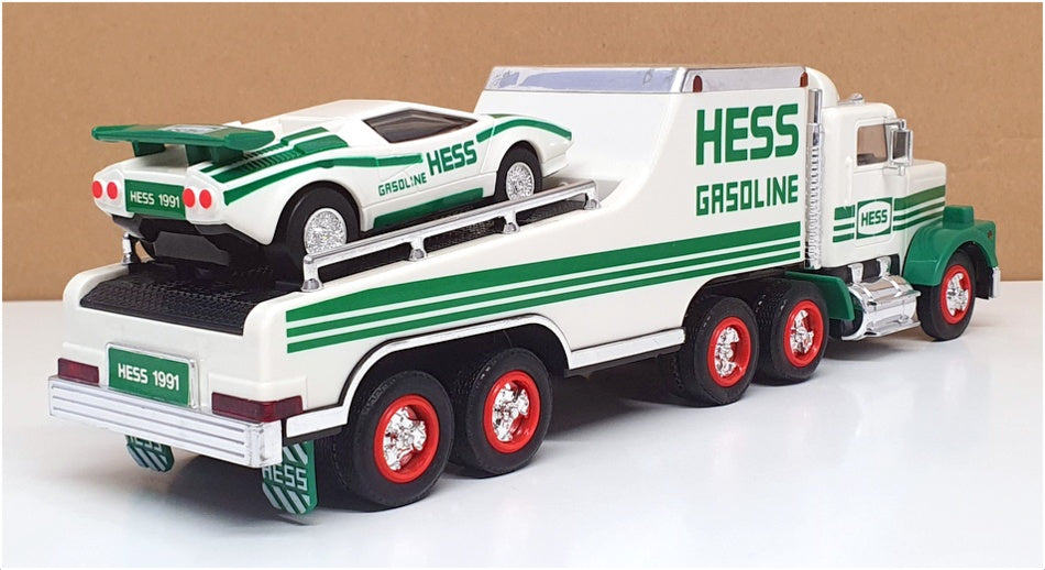 Hess Appx 30cm Long HES05 - Toy Truck & Racer With Lights - White/Green