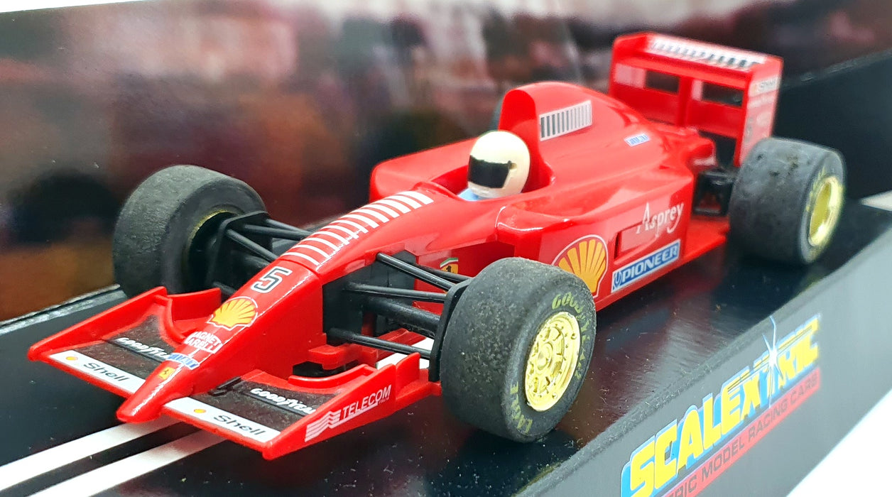 Scalextric 1/32 Scale Slotcar C410 - Ferrari 643 F1 #5 - White Helmet
