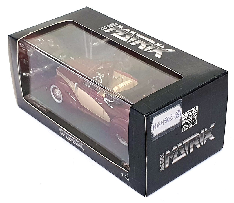 Matrix 1/43 Scale MX41502-031 - 1938 Opel Admiral Hebmuller Cabrio - Maroon