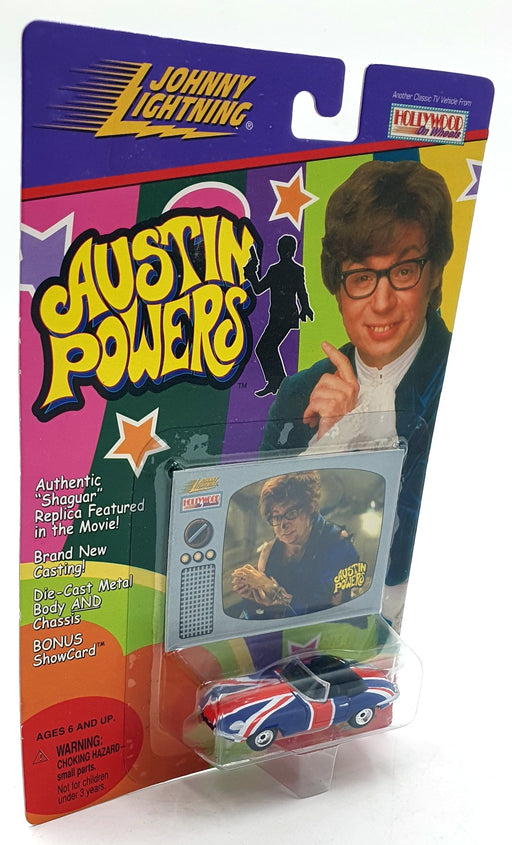Johnny Lightning 1/64 Scale 362-00 - Jaguar E Type Austin Powers Car - Show Card