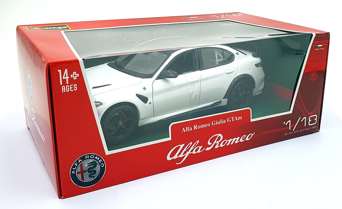 Burago 1/18 Scale Diecast 18-11049 - Alfa Romeo Giulia GTAm - White