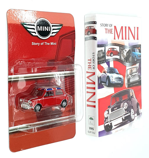 Corgi 1/43 Scale STM01A Story Of The Mini - Model & VHS Set Red/Union Jack Roof