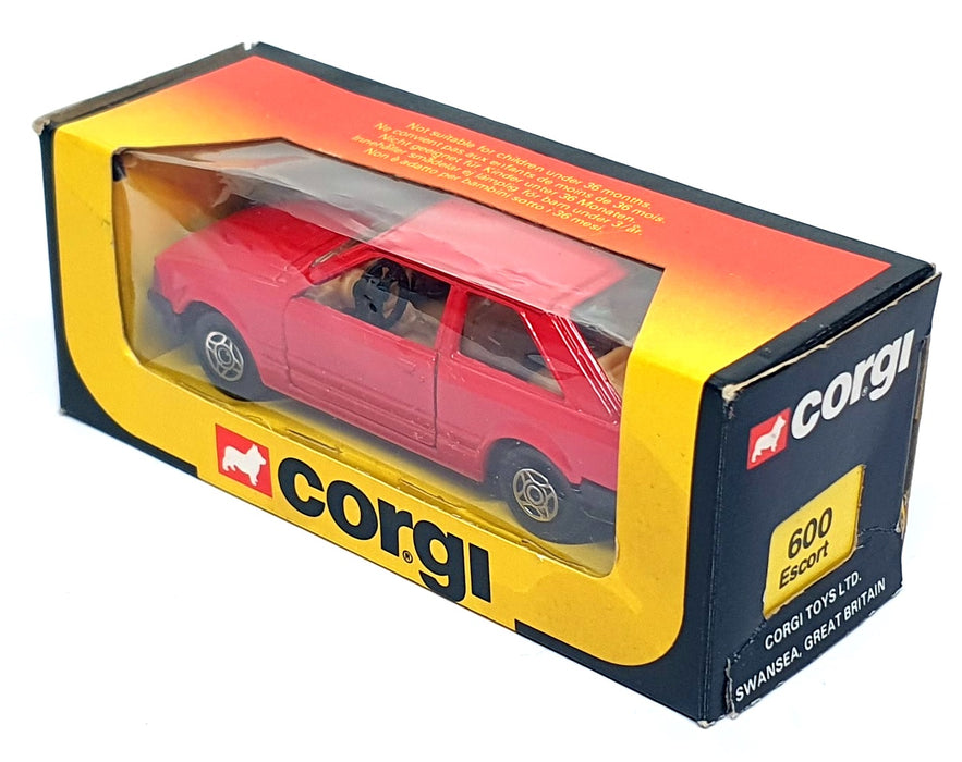 Corgi Appx 11cm Long Diecast 600 - Ford Escort - Red