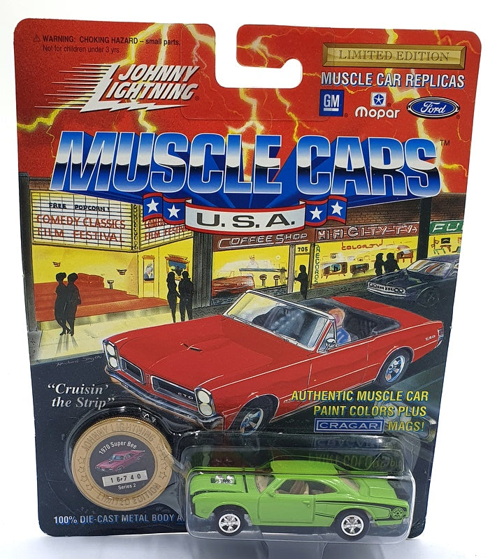 Johnny Lightning 1/64 Scale 200-120 - Muscle Cars 1970 Plymouth Super Bee Green
