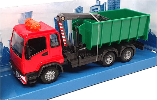 Burago 18-32264 - Hooklift & Crane Truck - Red/Green