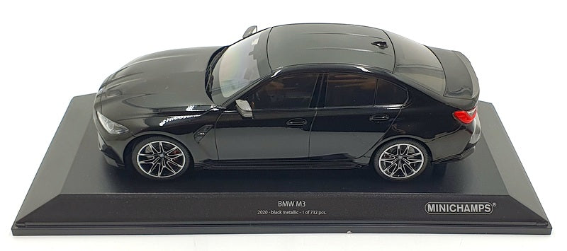 Minichamps 155020202 1:18 BMW M3-2020-Black Collectible Miniature Car, Black