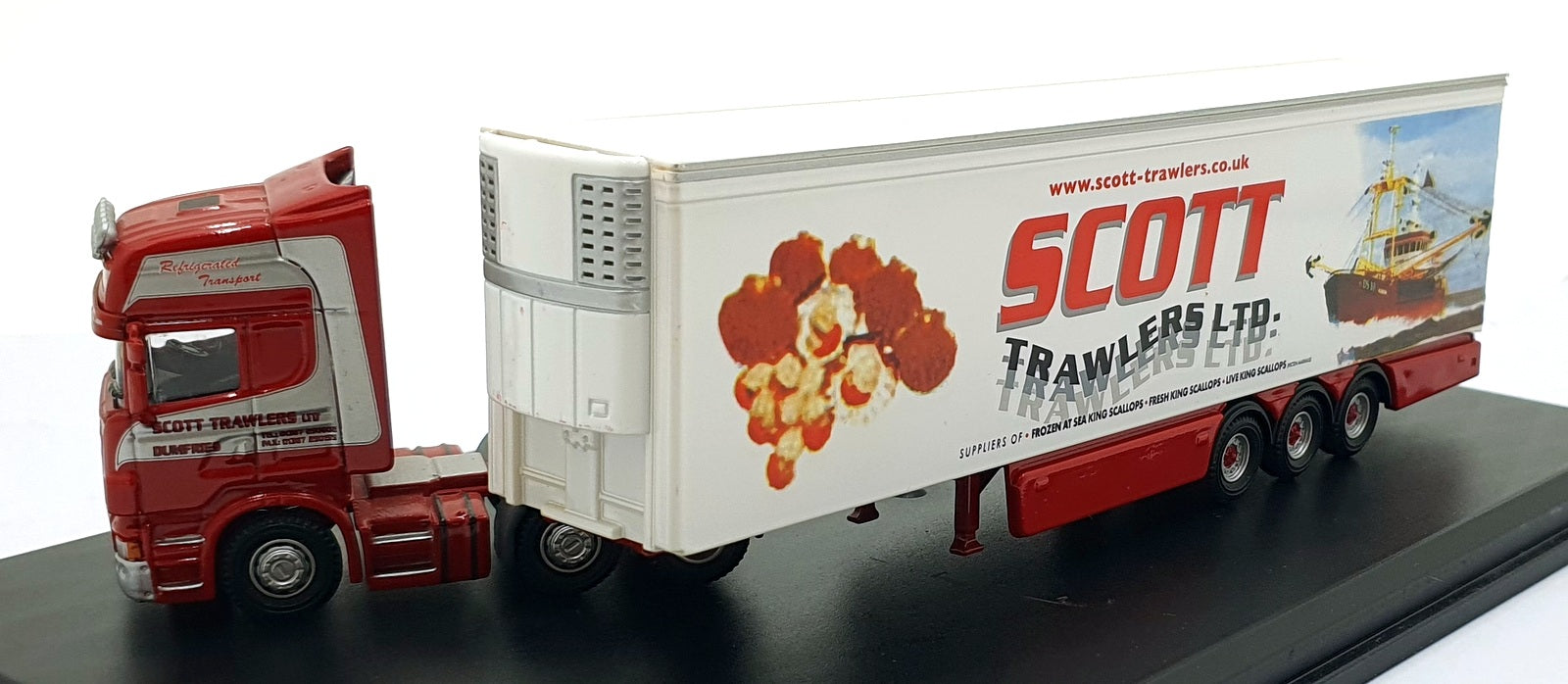 Oxford Diecast 1/76 Scale SCA03FR - Scania Fridge Trailer "Scott Trawlers"