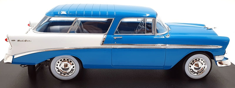 KK Scale 1/18 Scale KKDC181292 - 1956 Chevrolet Bel Air Nomad - Blue