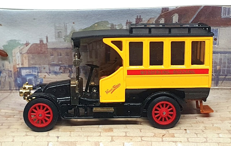 Matchbox Appx 11cm Long Diecast Y44 - 1910 Renault Bus - Black/Yellow