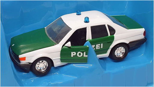 Matchbox Appx 12cm Long K154 - BMW 750 il Police Car "Polizei" - Green/White