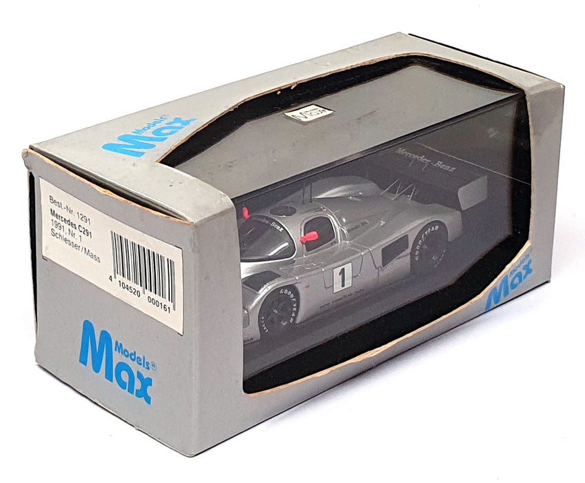 Max Models 1/43 Scale 1291 - Mercedes C291 #1 Schlesser/Mass - Silver
