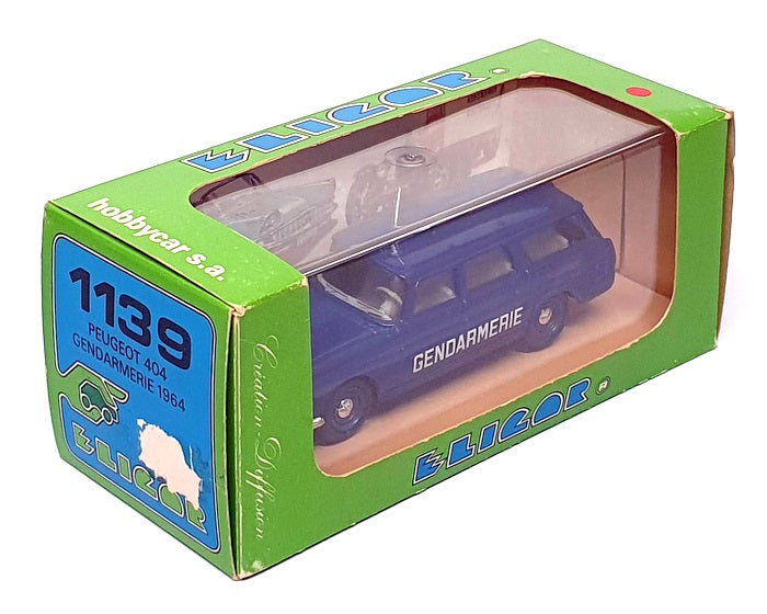 Eligor 1/43 Scale Diecast 1139 - 1964 Peugeot 404 Gendarmerie - Blue